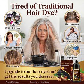 TYAYW Coffee Hair Dye Shampoo 3 in 1 back view