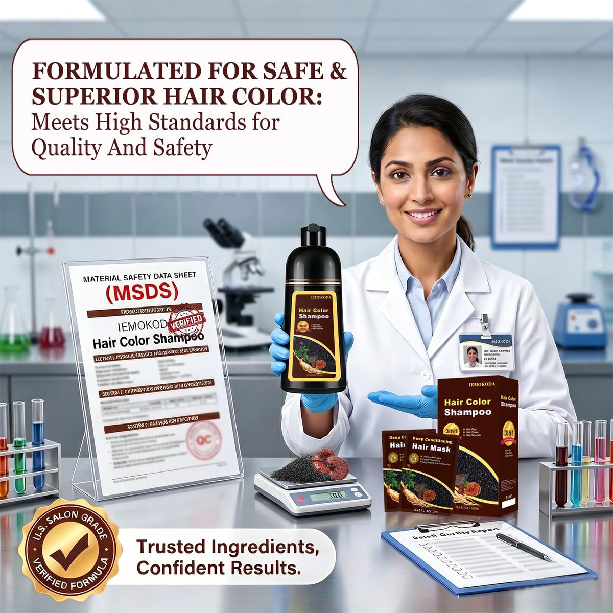 TYAYW Deep Wine Red Hair Dye Shampoo in a bathroom setting