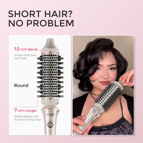 TYMO 2.0 Thermal Brush in use on hair