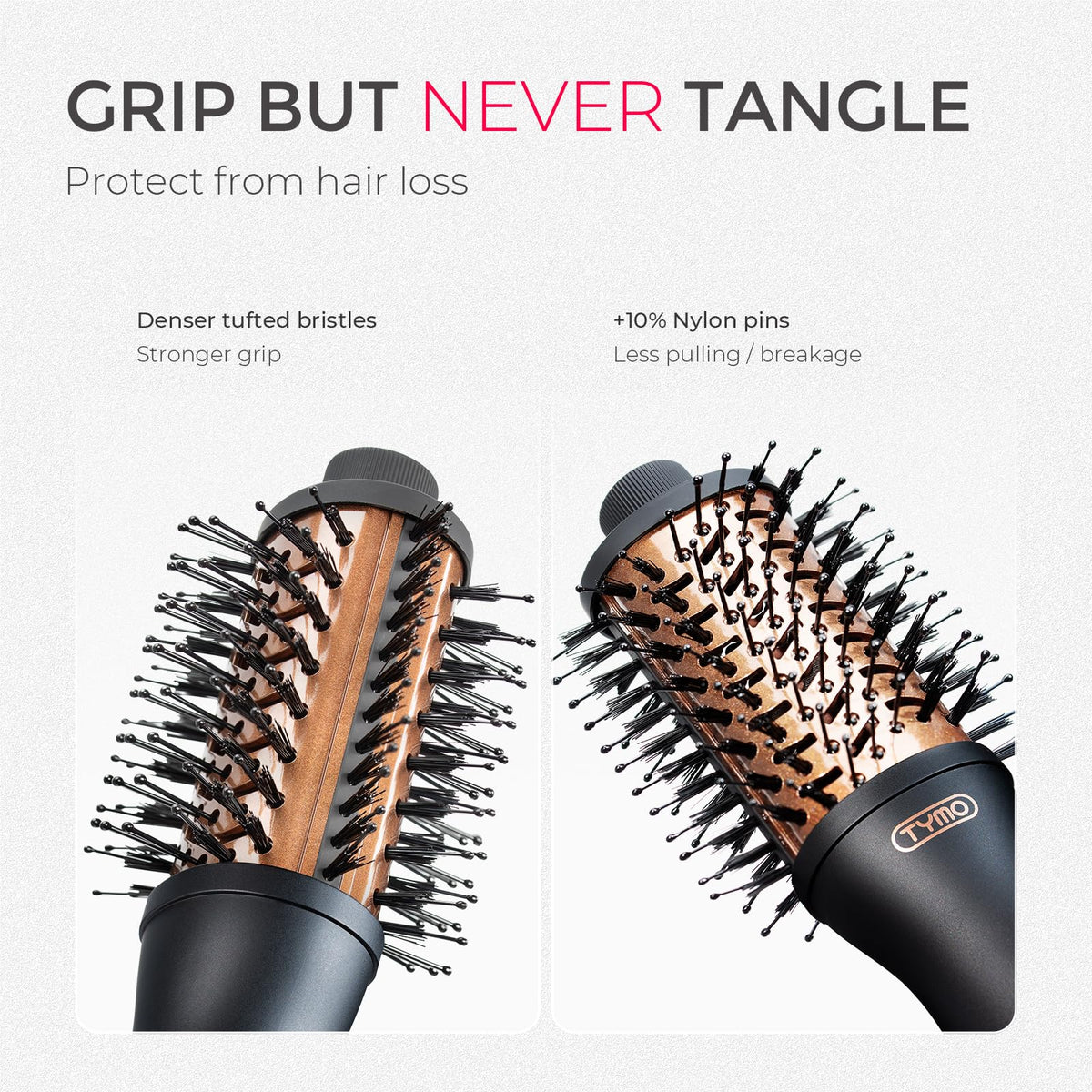 TYMO AIRBEAM MINI Hair Blow Dryer Brush back view