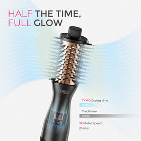 TYMO AIRBEAM MINI Hair Blow Dryer Brush side view