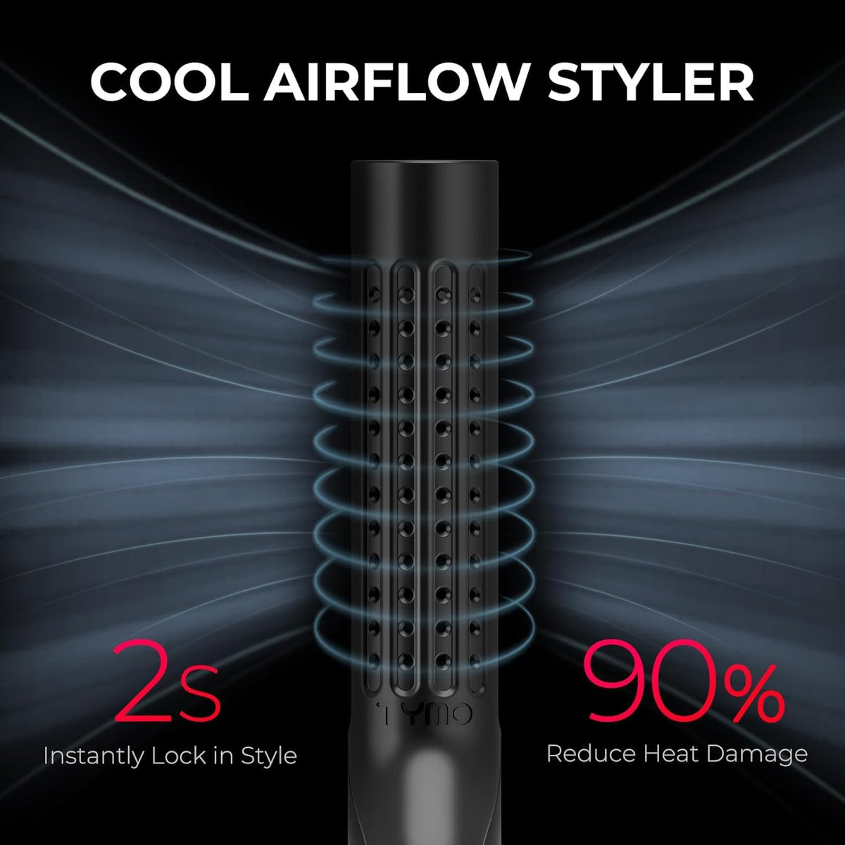 TYMO Airflow 2.0 Curling Iron Flat Iron side view showing 3D floating plates