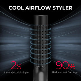 TYMO Airflow 2.0 Curling Iron Flat Iron side view showing 3D floating plates