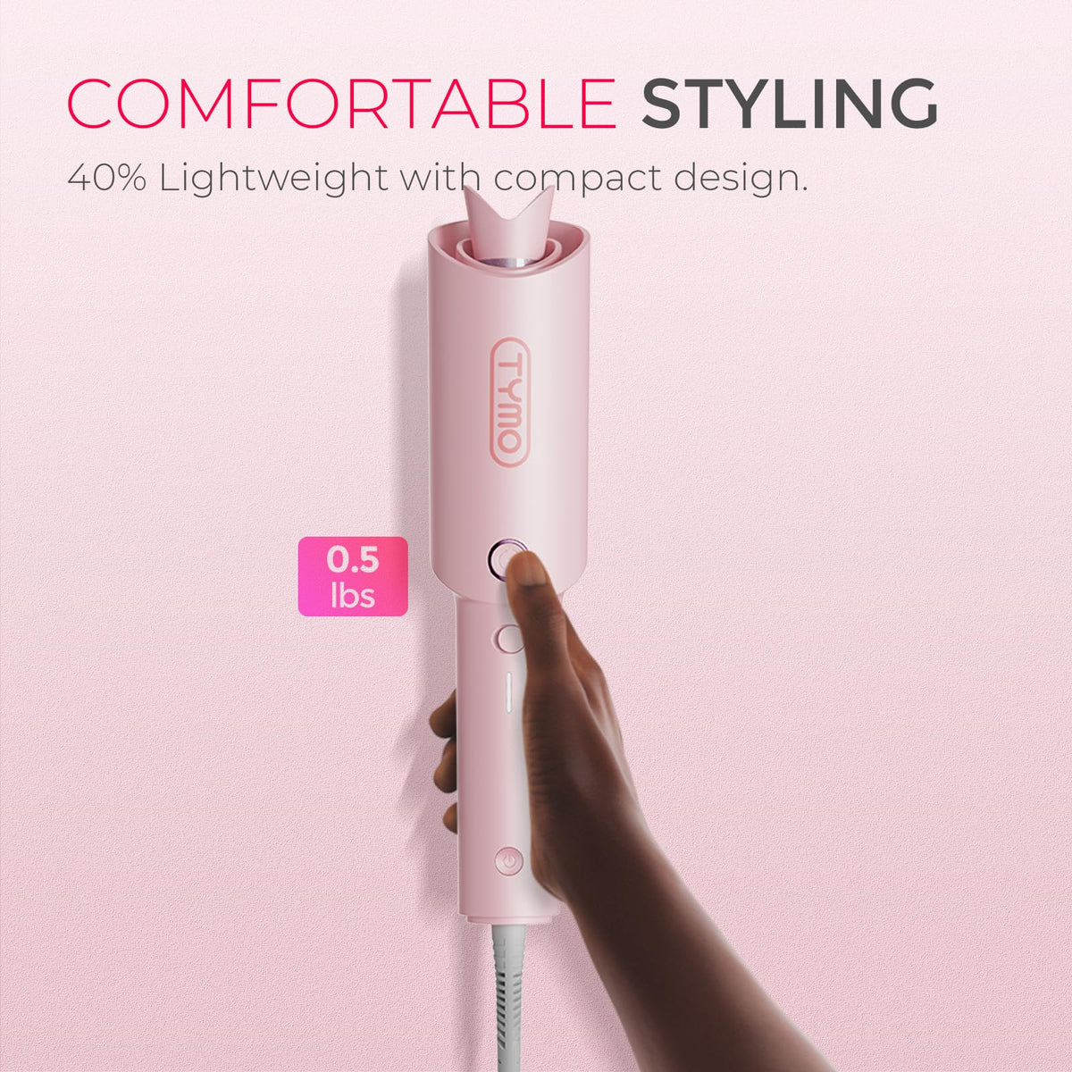 TYMO Automatic Curling Iron in travel bag