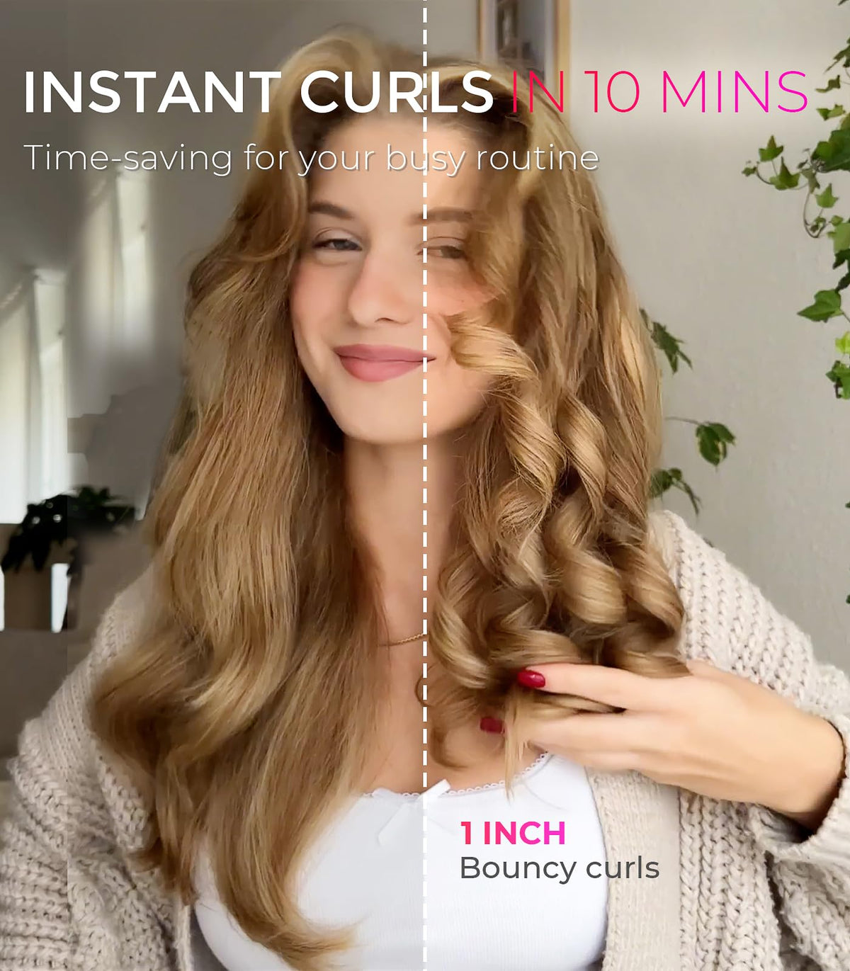 TYMO Automatic Curling Iron showing cool-to-the-touch design