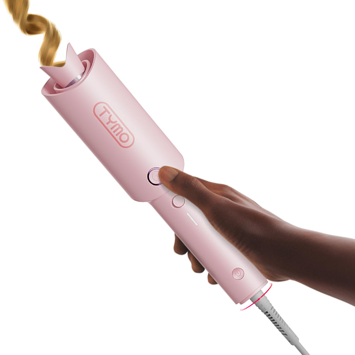 TYMO Automatic Rotating Curling Iron pink model front view