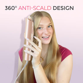 TYMO curling wand with 360° anti-tangle feature