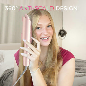 TYMO CURLPRO curling wand demonstrating beach waves hairstyle