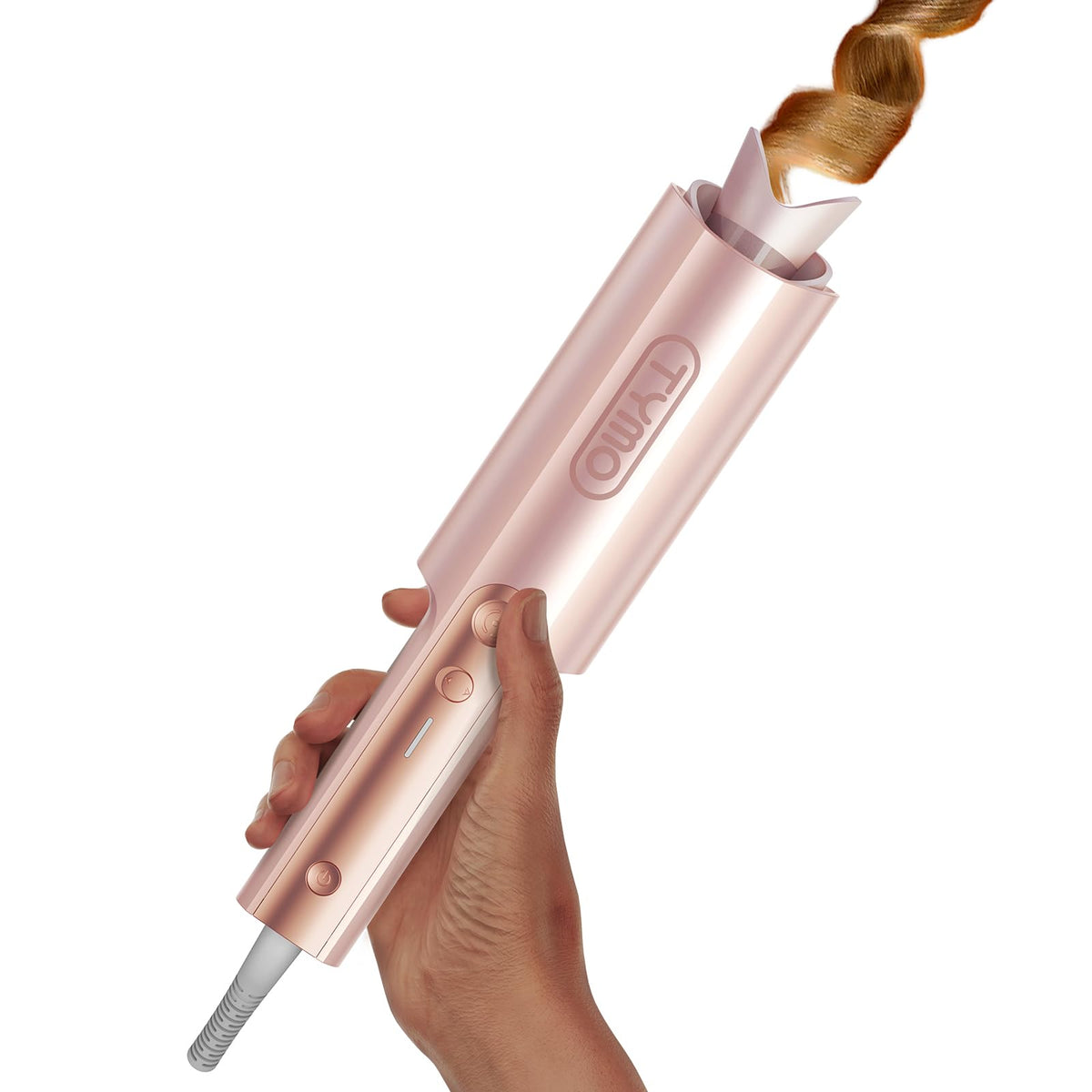 TYMO CurlPro Plus Automatic Curling Iron front view in Gold Blush