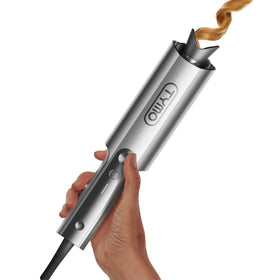 TYMO CurlPro Plus Automatic Curling Iron front view in grey