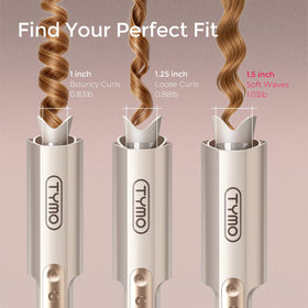 TYMO CurlPro Plus Automatic Curling Iron in use creating curls
