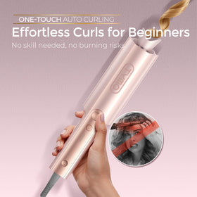 TYMO CurlPro Plus Automatic Curling Iron showing long barrel design