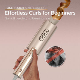TYMO CurlPro Plus Automatic Curling Iron side view showing barrel