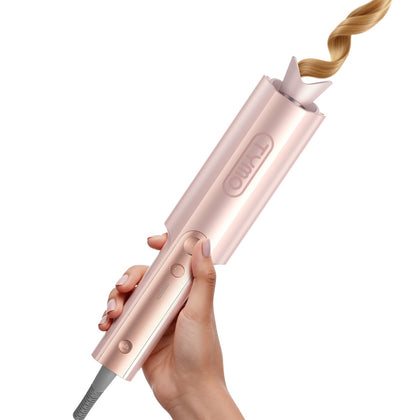 TYMO CurlPro Plus Automatic Rotating Curling Iron front view in Gold Blush