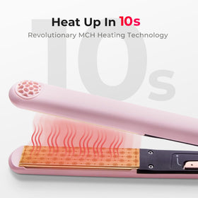 TYMO Flat Iron Hair Straightener and Curler in use on hair