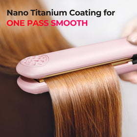 TYMO Flat Iron Hair Straightener and Curler showing the 3D floating plate