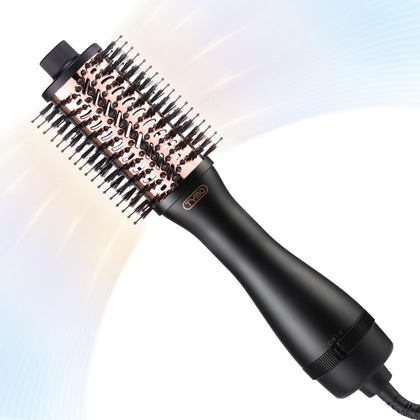 TYMO Hair Dryer Brush front view in gold
