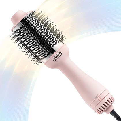 TYMO Hair Dryer Brush front view in pink