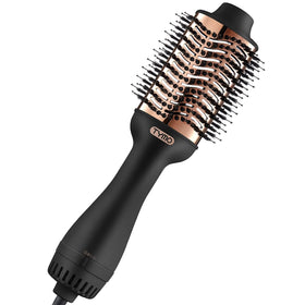 TYMO Hair Dryer Brush front view with gold finish