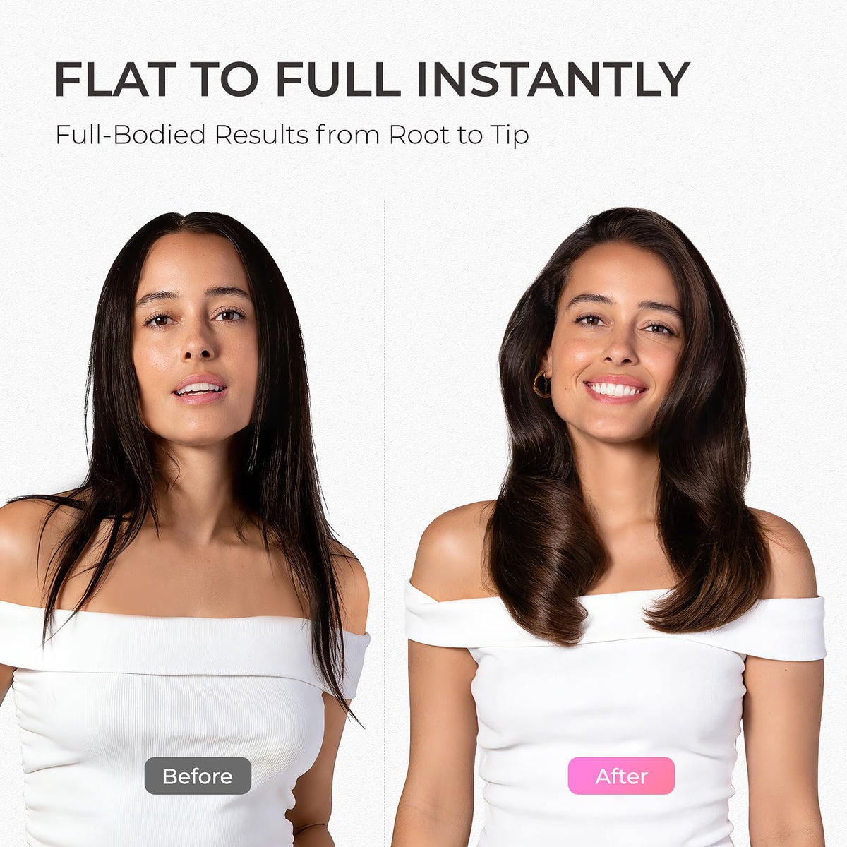 TYMO Hair Dryer Brush in use on wet hair