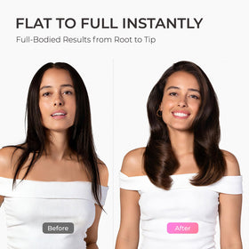 TYMO Hair Dryer Brush in use on wet hair