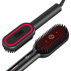 TYMO Hair Straightener Brush front view, black