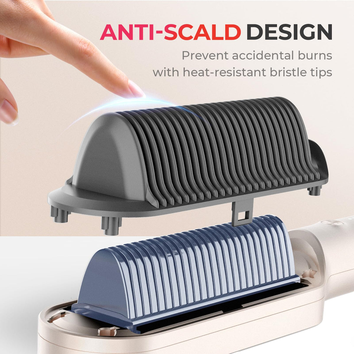 TYMO Hair Straightener Brush with packaging displayed