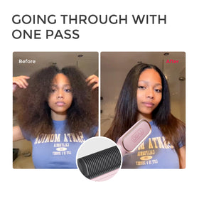TYMO Hair Straightener Brush with temperature settings