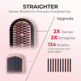 TYMO Hair Straightener Brush with temperature settings display