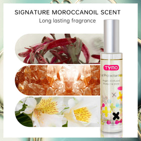 TYMO Heat Protectant Spray application on hair