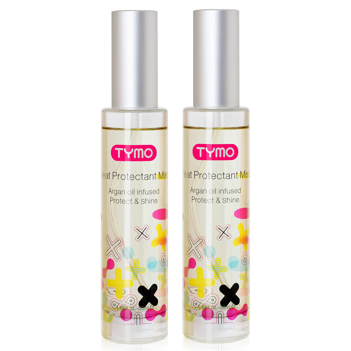 TYMO Heat Protectant Spray front view in glass bottle
