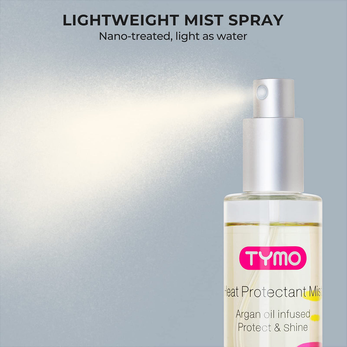 TYMO Heat Protectant Spray in a lifestyle setting