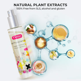 TYMO Heat Protectant Spray lifestyle scene on vanity