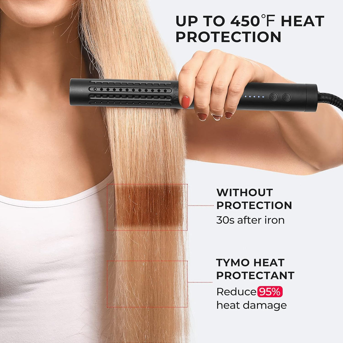 TYMO Heat Protectant Spray with Argan Oil close-up