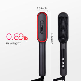 TYMO Ring Plus Ionic Hair Straightener Brush close-up of bristles