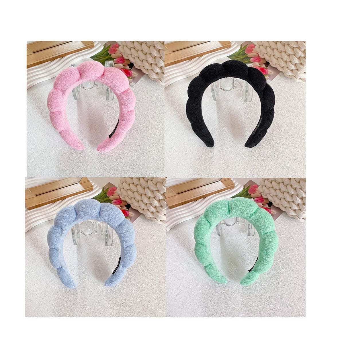 TYSSELY Spa Headband in use during skincare routine