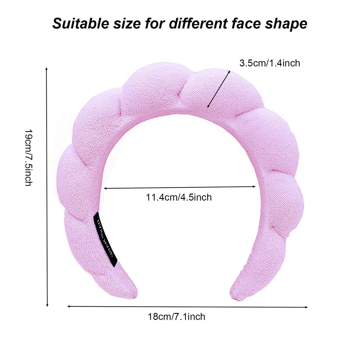 TYSSELY Spa Headband side view showcasing cute flower design