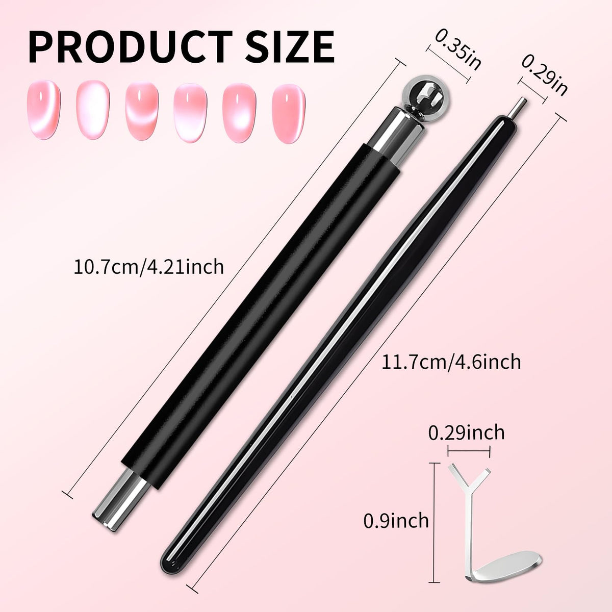 uadbau Cat Eye Magnet Set on a workspace with nail supplies
