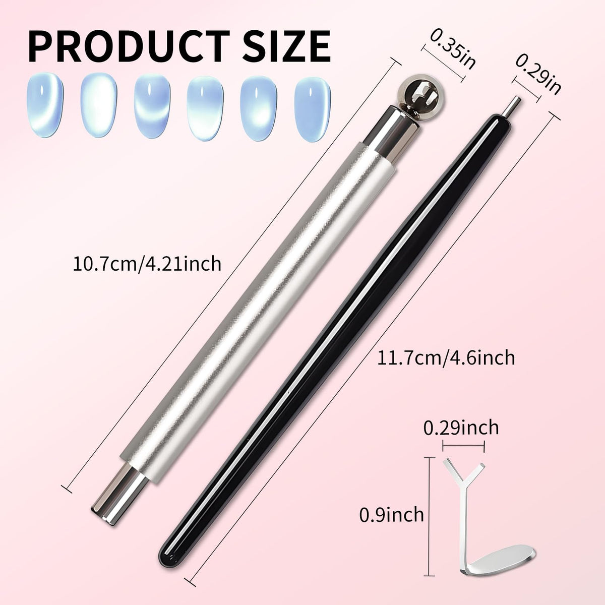 uadbau Cat Eye Magnet Set with nail art designs