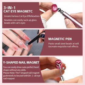 uadbau heart-shaped magnet tools for nail designs