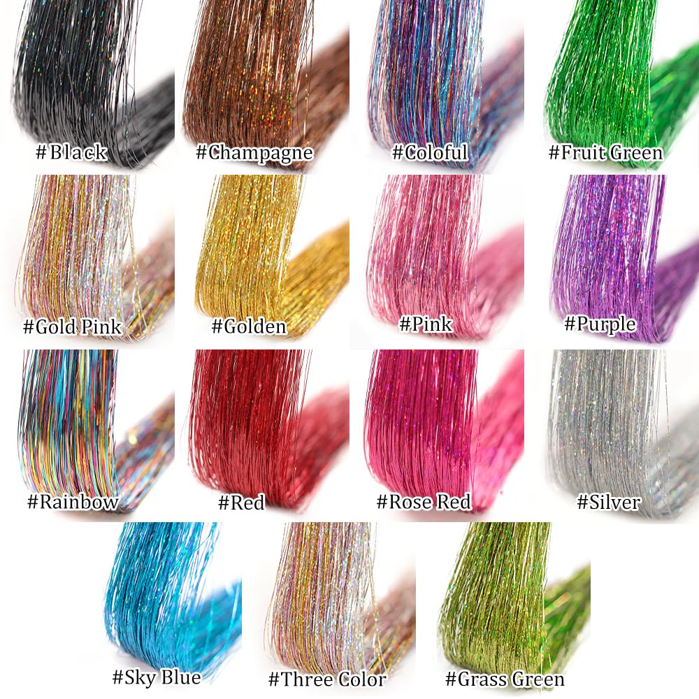 Ubeleco Hair Tinsel Clip-In Kit in pink packaging