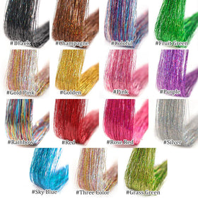 Ubeleco Hair Tinsel Clip-In Kit in pink packaging
