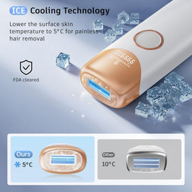 Ubroo IPL Hair Removal Device side view showing ergonomic grip