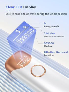 Ubroo IPL Hair Removal Device side view with ice cooling feature