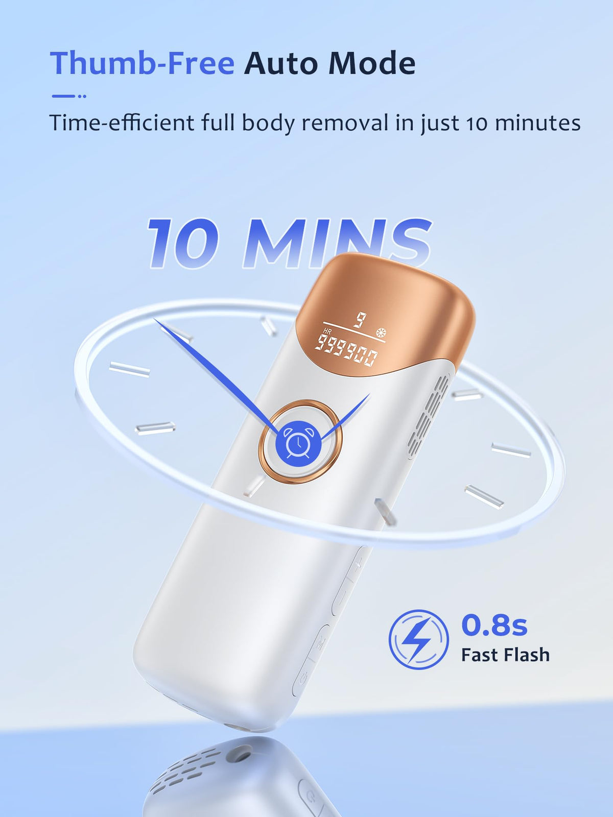 Ubroo Laser Hair Removal Device showing control panel