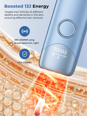 Ubroo Laser Hair Removal Device showing the ergonomic grip