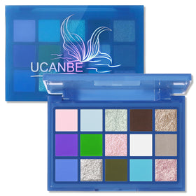 UCANBE 15 Color Shimmer Matte Eyeshadow Palette front view