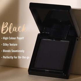 UCANBE Black Single Eyeshadow Palette with makeup brushes