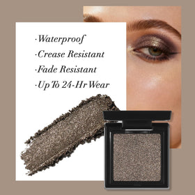 UCANBE Cocoa Brown Shimmer Eyeshadow application on skin