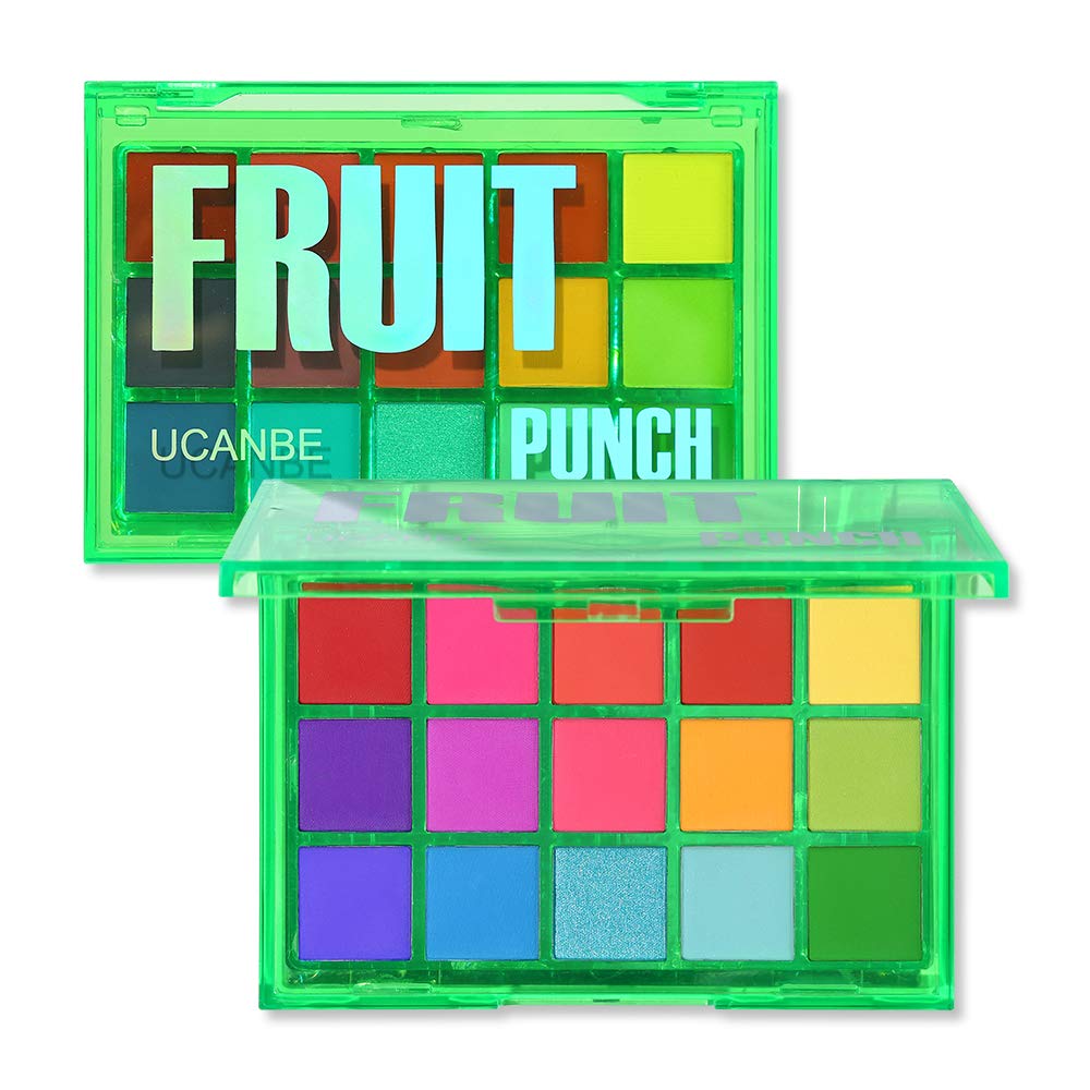 UCANBE Colorful 15 Shades Eyeshadow Palette front view